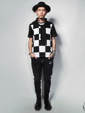 「TAKI（タキ）のアイテム」を使った、Harryさん（メンズ・171cm）の夏コーディネート