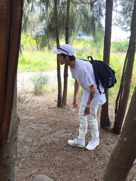 「UNIF（ユニフ）のアイテム（バッグ）」を使った、Harryさん（メンズ・171cm）の夏コーディネート