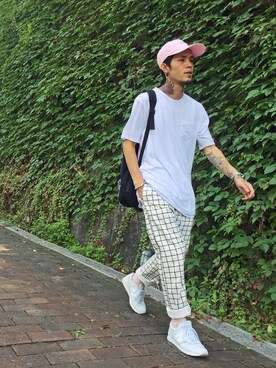 「UNIF（ユニフ）のアイテム（バッグ）」を使った、Harryさん（メンズ・171cm）の夏コーディネート