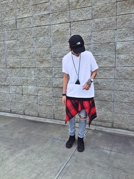 「UNIF（ユニフ）のアイテム（パンツ）」を使った、Harryさん（メンズ・171cm）の夏コーディネート