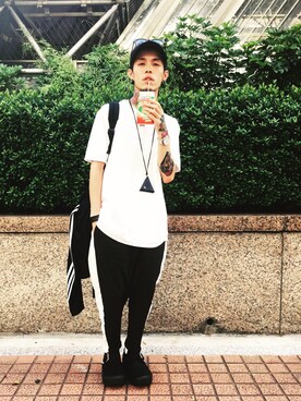 「UNIF（ユニフ）のアイテム（バッグ）」を使った、Harryさん（メンズ・171cm）の夏コーディネート