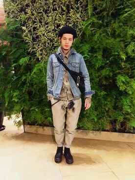 「Recovery（リカバリー）のアイテム（財布/小物）」を使った、Harryさん（メンズ・171cm）の秋コーディネート