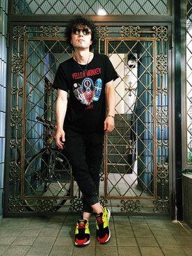 「Reebok（リーボック）の【REEBOK】 リーボック FURYLITE フューリーライト V66618 16SP BLCK/GREN/RD/WH（スニーカー）」を使った、KEITA(ΦωΦ)さん（メンズ・181cm）の秋コーディネート