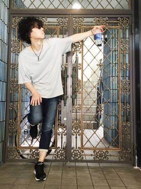 「ポカリコーデバトン」｜KEITA(ΦωΦ)さん（メンズ・181cm）の夏コーディネート