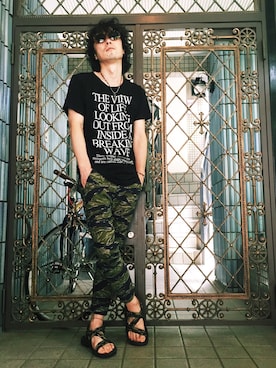 「HL（エイチエル）のアイテム」を使った、KEITA(ΦωΦ)さん（メンズ・181cm）の夏コーディネート