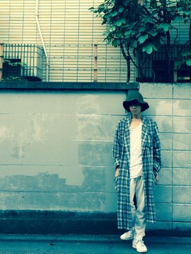 「FRUIT OF THE LOOM（フルーツオブザルーム）のアイテム（シャツ/ブラウス）」を使った、Hijiri Katoさん（メンズ・172cm）の秋コーディネート