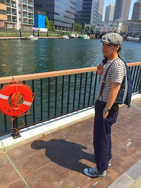 「マリン」｜「アイテム（スタジャン）」を使った、camata journalさん（メンズ・174cm）の春コーディネート