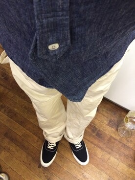 「NATIC（ナティック）のアイテム」を使った、クロ🐑さん（メンズ・167cm）の春コーディネート