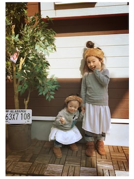 「mini（ミニ）のアイテム（その他）」を使った、★m☺︎m☺︎★mini★t☺︎y★さん（キッズ・80cm）の秋コーディネート