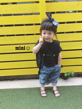 「ゆるカジ」｜「アイテム（その他）」を使った、★m☺︎m☺︎★mini★t☺︎y★さん（キッズ・80cm）の夏コーディネート
