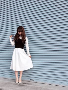 「カッティング」｜「アイテム（パンプス）」を使った、Maiさん（レディース・155cm）の秋コーディネート