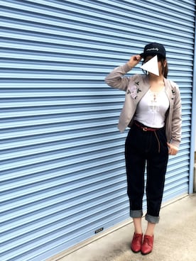 「SPIRALGIRL（スパイラルガール）のアイテム（アクセサリー）」を使った、Maiさん（レディース・155cm）の春コーディネート