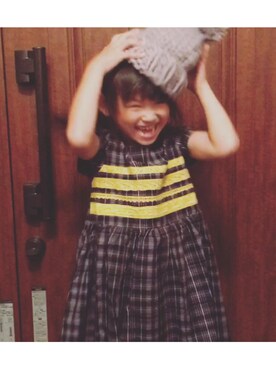 「フェリシモキッズ（フェリシモキッズ）のアイテム（ワンピース/ドレス）」を使った、anzuさん（キッズ・110cm）の秋コーディネート