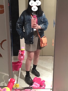 「H&M（エイチ・アンド・エム）のアイテム（メッセンジャーバッグ）」を使った、五离さん（レディース・150cm）の春コーディネート
