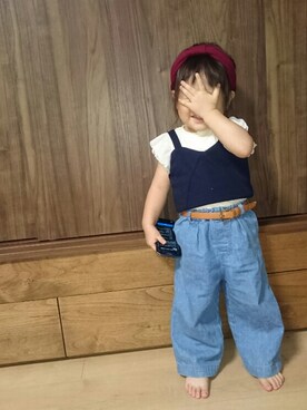 32k1さんの「デニムガウチョパンツ」を使ったコーディネート