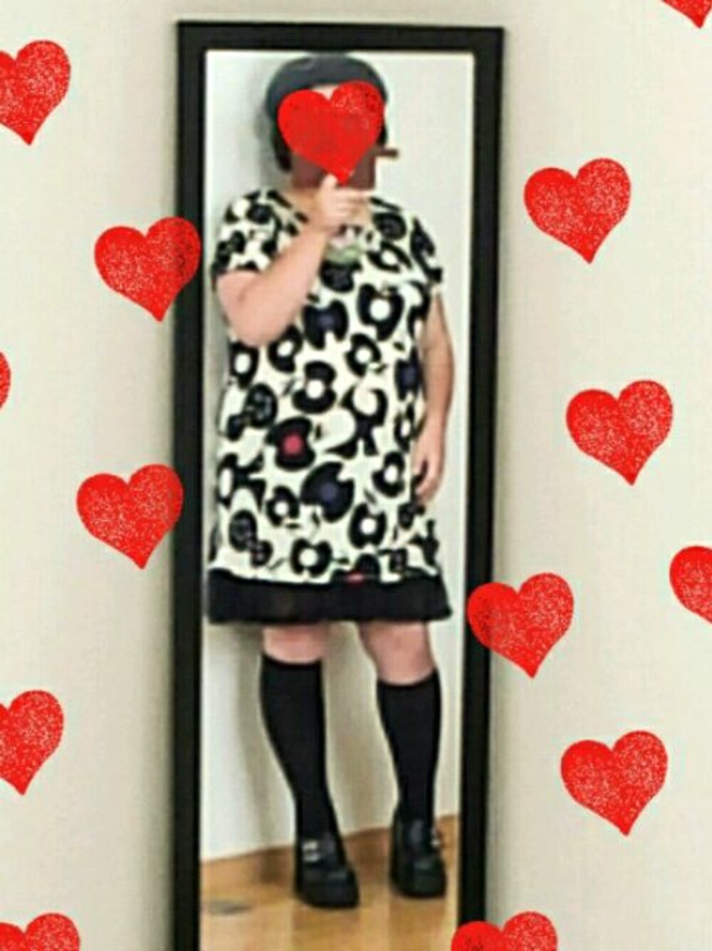「デブでもオシャレ、デブコーデ、デブファッション、ぽっちゃりコーデ、レトロ、レトロワンピース、昭和レトロ、フルーツ柄、ニットワンピース、ワンピース」｜「Hermiineのアイテム（ワンピース、ホワイト系）」を使った、ポンポコさん（レディース・157cm）の秋コーディネートの1枚目の写真