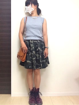 「ショッピング」｜「アイテム（財布/小物）」を使った、ayaさん（レディース・157cm）の春コーディネート