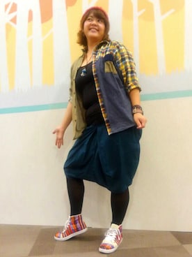 「チャイハネ（チャイハネ）のアイテム（ニットキャップ/ビーニー）」を使った、chinchillaさん（レディース・167cm）の秋コーディネート