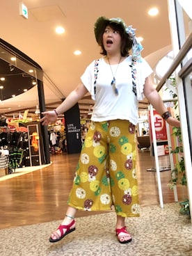 「チャイハネ（チャイハネ）のアイテム（Tシャツ/カットソー）」を使った、chinchillaさん（レディース・167cm）の夏コーディネート