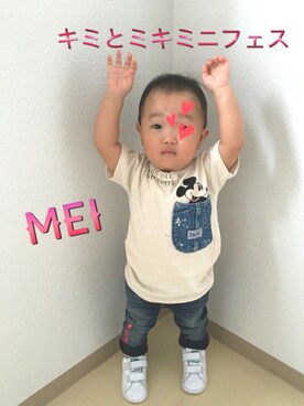 「ﾐｷﾐﾆﾌｪｽ」｜「アイテム（その他）」を使った、♡Mei♡さん（キッズ・80cm）の夏コーディネート