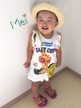 「ヒスミニ」｜「アイテム（その他）」を使った、♡Mei♡さん（キッズ・80cm）の夏コーディネート