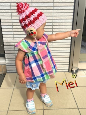 「ドラフトGAP」｜「アイテム（その他）」を使った、♡Mei♡さん（キッズ・80cm）の夏コーディネート