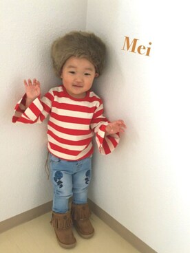 「ちびウォーリーし隊。」｜♡Mei♡さん（キッズ・80cm）の秋コーディネート