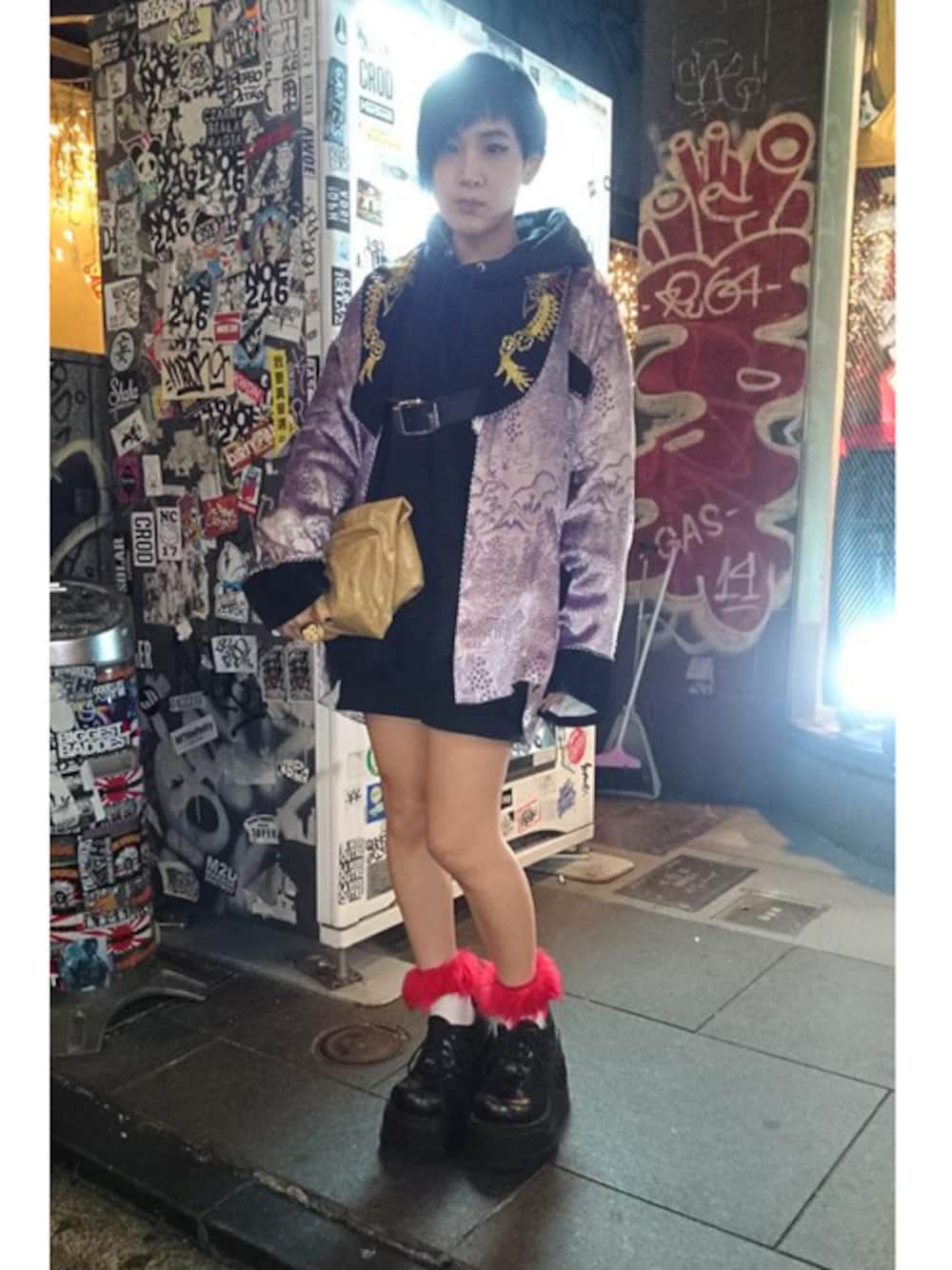 「FRUiTS、TOKYO、harajuku、 streetfashion、 FRUiTS magazine、 Shiomi」｜「used（その他、その他）」を使った、FRUiTSさん（レディース・150cm）の冬コーディネートの1枚目の写真