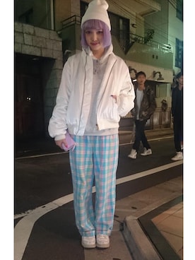 「harajuku」｜「アイテム（その他アウター）」を使った、FRUiTSさん（レディース・162cm）の冬コーディネート