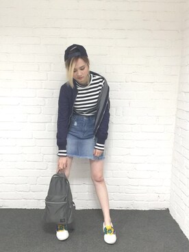 「collective.（コレクティブ）のアイテム（ジャケット/アウター）」を使った、Amelie Ong さん（レディース・160cm）の春コーディネート