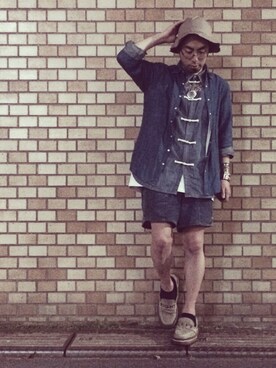 「KIJIMA TAKAYUKI」｜「アイテム（その他シューズ）」を使った、志鎌英明さん（メンズ・170cm）の春コーディネート