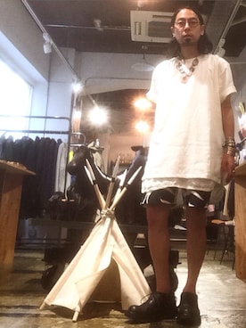 「KIDS LOVE GAITE」｜「アイテム（アクセサリー）」を使った、志鎌英明さん（メンズ・170cm）の夏コーディネート