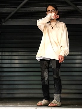 「ACE by MORIZANE（エースバイモリザネ）のアイテム」を使った、志鎌英明さん（メンズ・170cm）の夏コーディネート