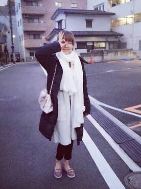 「Handmade（ハンドメイド）のアイテム（ブーティ）」を使った、Susuさん（レディース・160cm）の春コーディネート
