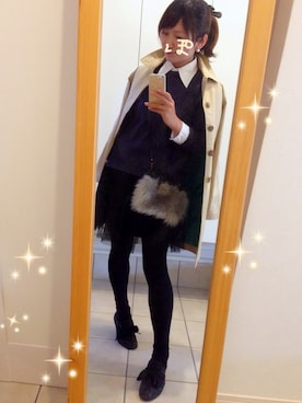 「アイテム（トレンチコート）」を使った、ぽしこさん（レディース・158cm・30代）の秋コーディネート