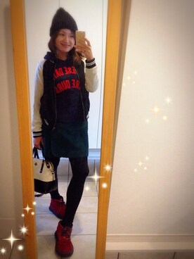 「アイテム（リング）」を使った、ぽしこさん（レディース・158cm・30代）の冬コーディネート