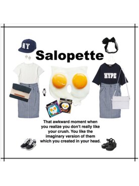 「salus（サルース）のアイテム（帽子）」を使った、ukiさん（レディース・172cm）の秋コーディネート