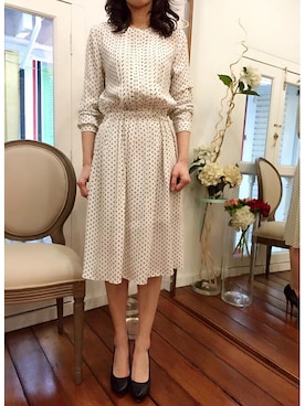 「wearsg」｜「アイテム（ワンピース）」を使った、tangersさん（レディース・163cm）の春コーディネート