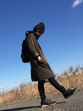 「アイテム（その他、ブラウン系）」を使った、k!o!👶👶さん（メンズ・171cm）の冬コーディネート