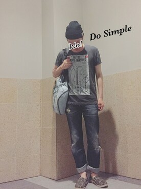 「アイテム（バックパック/リュック、シルバー系）」を使った、k!o!👶👶さん（メンズ・171cm）の夏コーディネート