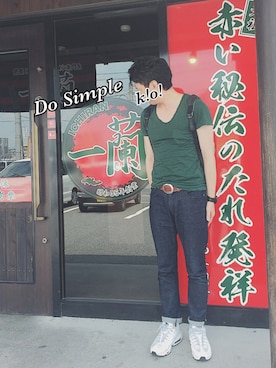 「アイテム（バックパック/リュック、シルバー系）」を使った、k!o!👶👶さん（メンズ・171cm）の秋コーディネート