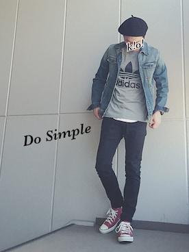 「ベレー帽推奨委員会」｜k!o!👶👶さん（メンズ・171cm）の秋コーディネート