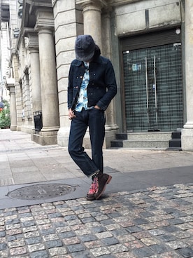 「MODERN WORK（モダンワーク）のアイテム」を使った、caifenglaoさん（メンズ・165cm）の春コーディネート