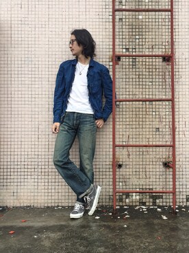 「the soloist（ソロイスト）のアイテム」を使った、caifenglaoさん（メンズ・165cm）の春コーディネート