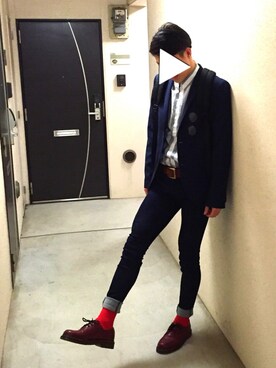 「マーチン」｜「アイテム（その他アウター）」を使った、だいそんさん（メンズ・175cm）の春コーディネート