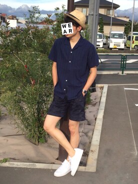 「BOYCOTT（ボイコット）のアイテム（パンツ）」を使った、だいそんさん（メンズ・175cm）の夏コーディネート