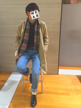 「WEGO（ウィゴー）のアイテム（トレンチコート）」を使った、だいそんさん（メンズ・175cm）の秋コーディネート