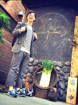 「SET UP」｜「アイテム（アクセサリー）」を使った、Ryopeさん（メンズ・178cm）の夏コーディネート