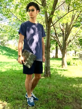 「アクティブ」｜「アイテム（アナログ腕時計）」を使った、Ryopeさん（メンズ・178cm）の夏コーディネート
