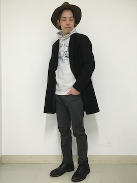 「プレーントゥ」｜かっきーさん（メンズ・174cm・20代）の冬コーディネート